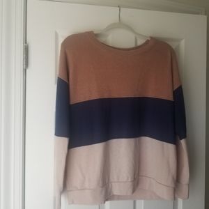 3/$10 Nine Britton Sweater Tan Navy Blue Beige